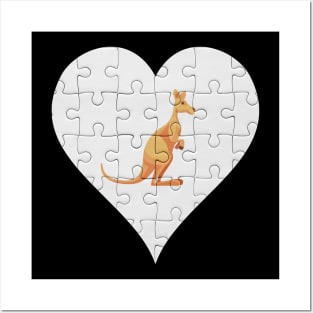 Kangaroo Heart - Gift for Kangaroo Lovers Posters and Art